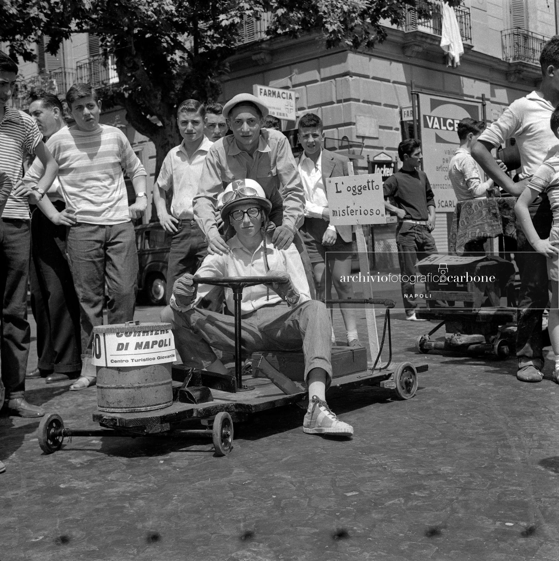 Partenza della gara dei carruoccioli